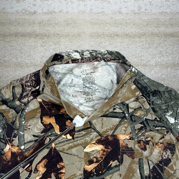 Vintage 90s Fusion 3D Hunting Camo Shirt Mens XL Woodland Cotton Long Sleeve - Picture 3 of 3